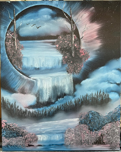 16x20 PORTAL TO THE WATERFALL WORLD