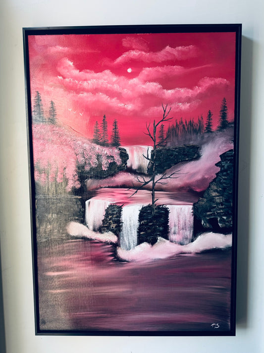 24x36 Cascading Blush