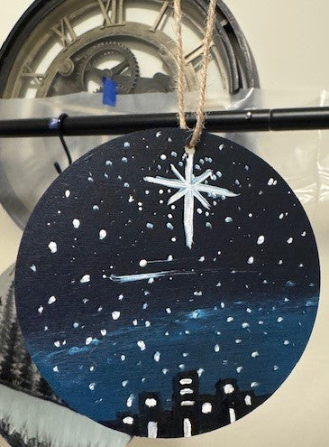 4 Inch Ornament - dark night ornament/gift tag