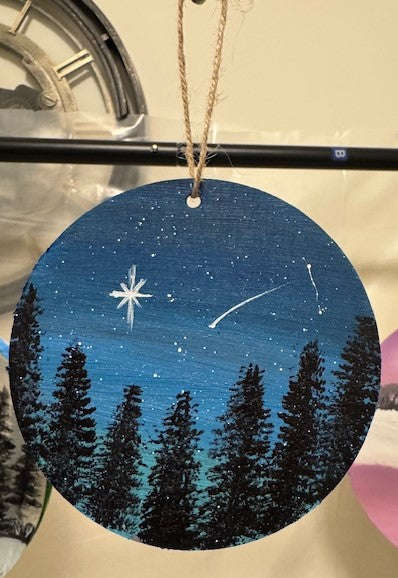 shooting star ornament/gift tag