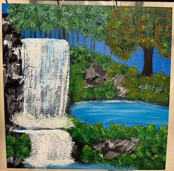 12 inch square - double waterfall