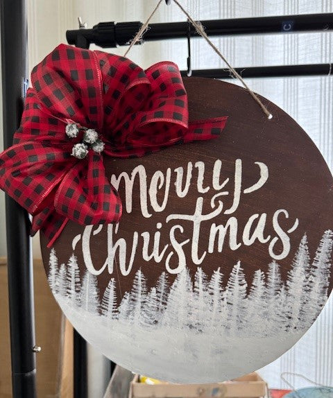 Wooden Merry Christmas wall hang